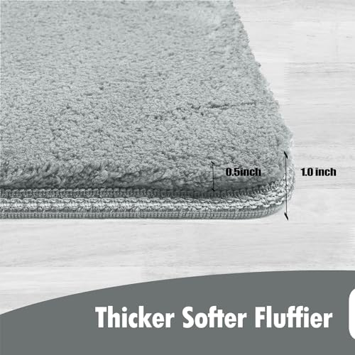 Ultra Plush Carpet Stair Treads 8 x 30 Inch Light Gray 7 Pcs (11.67 Sq Ft)