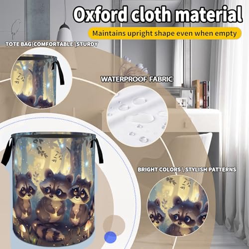Funny Squirrel Laundry Basket Hamper for Boys Girls Kids Adults