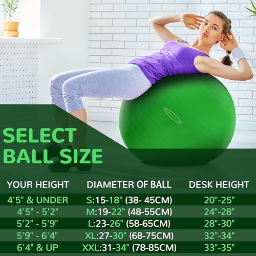 Anti Burst Slip Resistant Exercise Ball with Quick Pump