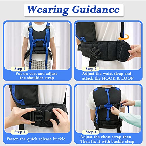 Gait Belt for Senior Transfer Belt Gait Belt with Handles Lift Standing Aids & Supports Physical Therapy Belt Walking Patient Parkinson