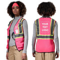 Customize pink safety vest for women