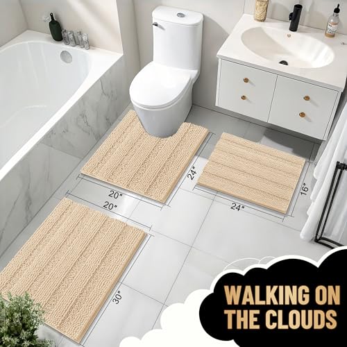 Thick Large Bathroom Rugs 59x35
