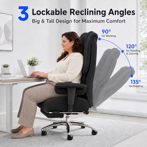 DJ.Wang Big and Tall Office Chair 400lbs