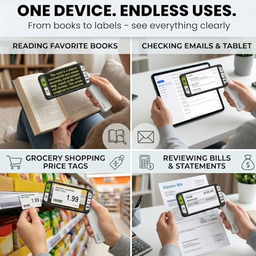 Luna 6 Portable Video Magnifier for Low Vision