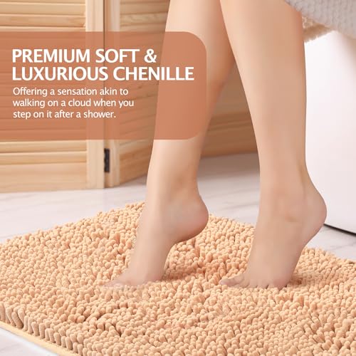 Chenille Bathroom Rugs Set 2 Piece
