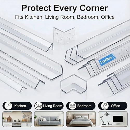 Clear Self Adhesive Mini Wall Corner Protectors (10 Count)