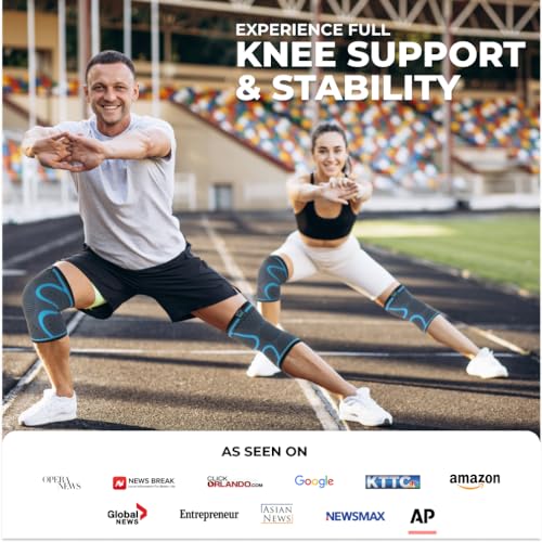 Compression Knee Brace for Women & Men (2 Count)