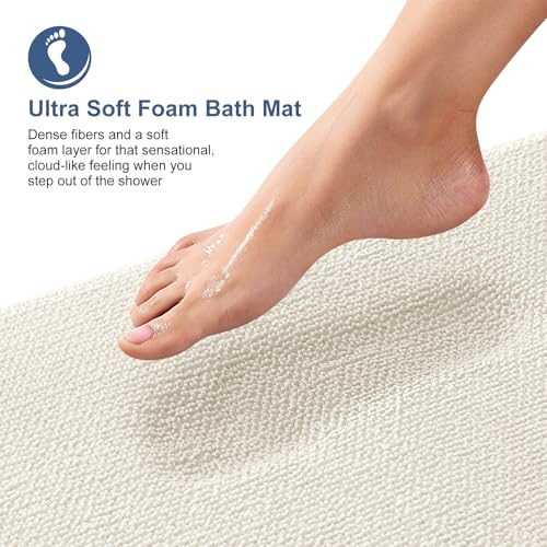 Thick Memory Foam Bathroom Rugs 34x21
