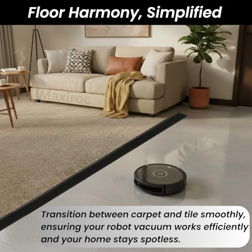 1/2" to 3/5" Height Threshold Ramp - Rubber Threshold, Floor Transition Strip, Wheelchair Ramp, Door Strip, Carpet to Tile Strip (White, 80 inches) (6.6667 Foot)