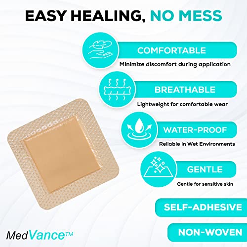 Silicone Foam Adhesive Dressing with Border (5 Count)