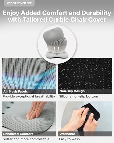 Wider Ergonomic Desk Chair Seat Cushion