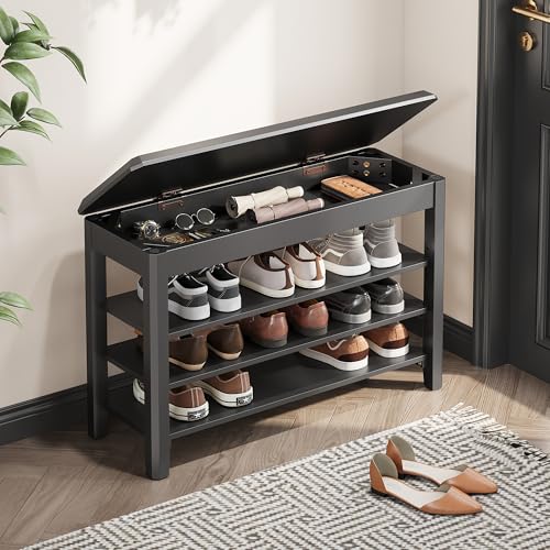 Shoe Rack Bench Seat Rubberwood 3
