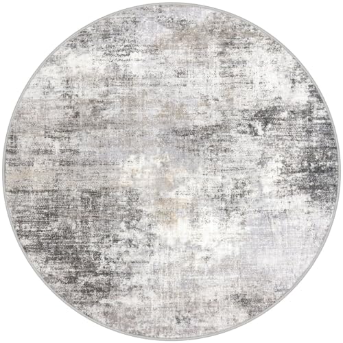 Round Area Rug 5 Ft Circle Entryway Rugs Round Washable Door Mat Indoor Entrance (25 Sq Ft)