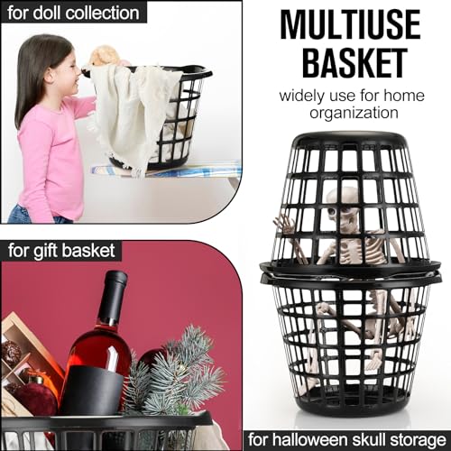 Plastic Round Laundry Baskets with Easy Carry Handles (8 Count)