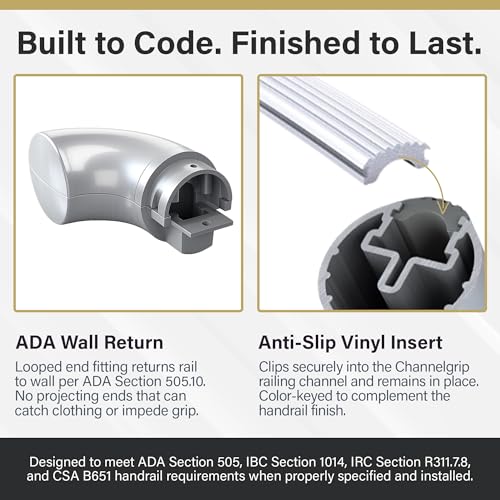 Silver 5ft ADA Handrail Kit
