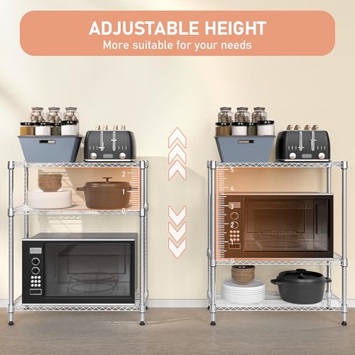 750 lbs 3 Tier Storage Rack Metal Wire Shelving Unit