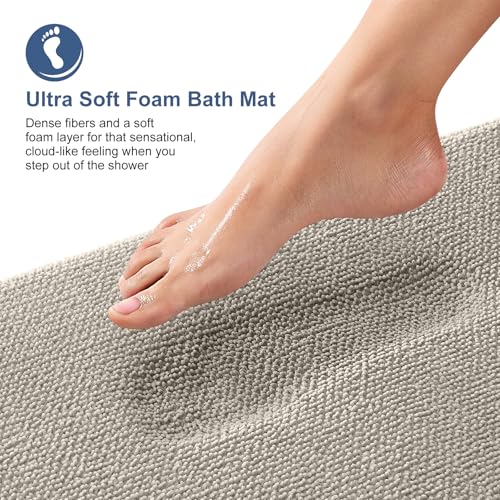 Memory Foam Bathroom Runner Rugs 47x17