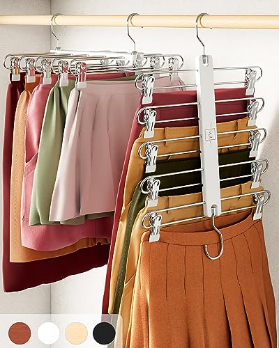 Skirt Hangers Space Saving with Clips (2 Count)