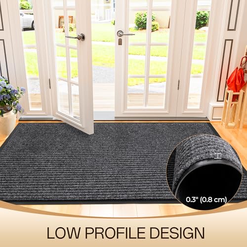 3'x5' Front Door Mat Indoor Outdoor Entrance Heavy Duty Waterproof