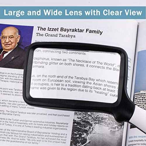 Folding Handheld Magnifying Glass with Light