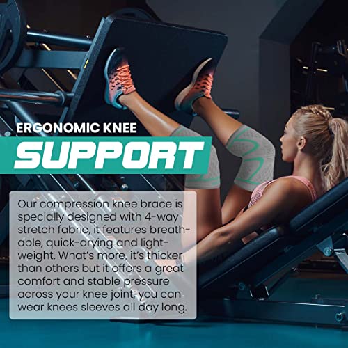 Compression Knee Brace for Women & Men (2 Count)