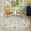 Green and Blue Insect 6ft Round Soft Rugs for Nursery (36 Sq Ft)