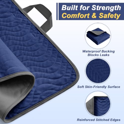 Washable Positioning Bed Pad with 8 Handles