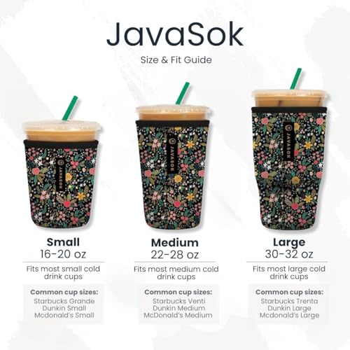 JavaSok Iced Coffee & Cold Soda Insulated Neoprene Cup Sleeve