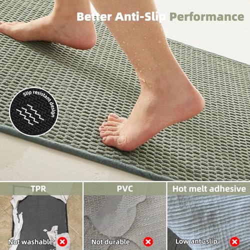 Bathroom Rugs Non Slip Washable (6 Sq Ft)
