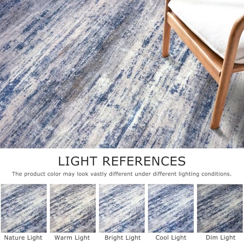 Modern Abstract Washable Rug Runner 2.6x10 Hallway Rug Runner Non