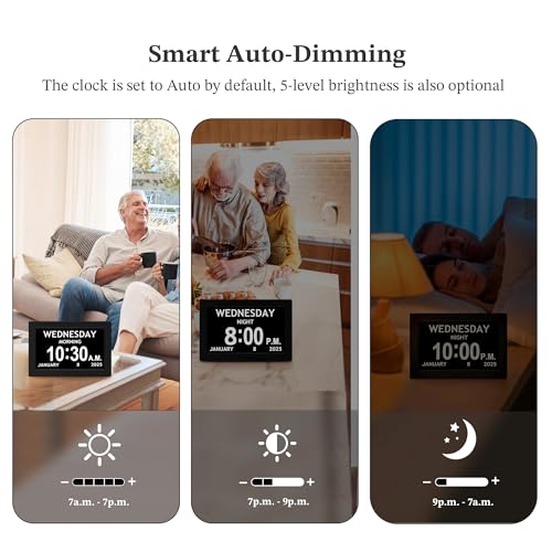 10.1'' Dementia Clock with Date and Time for Elderly