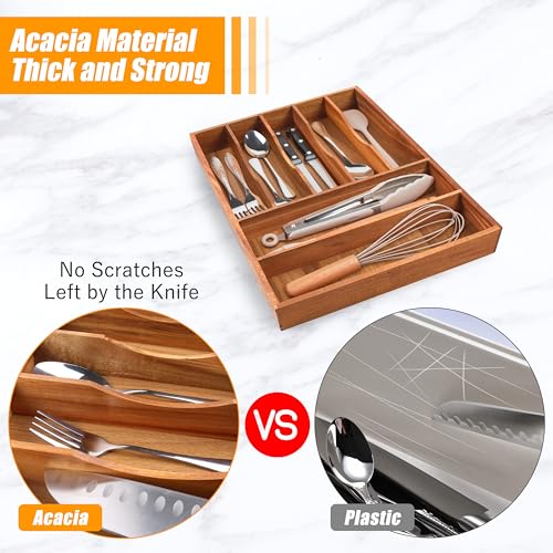 Bamboo Silverware Organizer