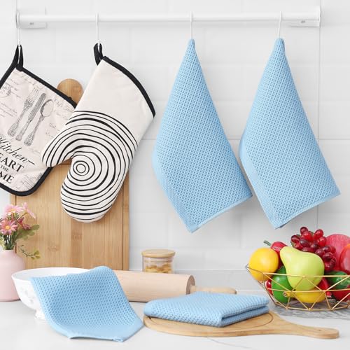 100% Cotton Waffle Weave Kitchen Dish Cloths 6 (6 Count)