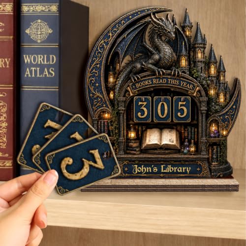 Personalized Books Read This Year Counter Sign Fantasy Book Lovers Gifts