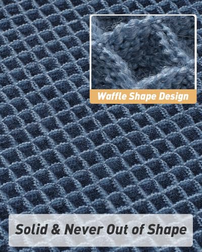 Blue Quick Dry Washable Bathroom Rugs (6 Sq Ft)