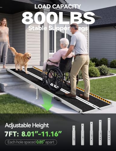 7FT Wheelchair Ramp with Support Legs