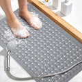 Large Shower Mat Bathtub Mat Bath Mat Non Slip Gray 21.5"x33.5"