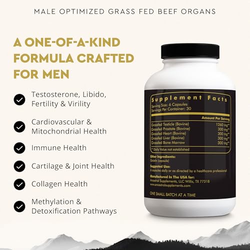 Mofo Men's Beef Organ Capsule Supplement (180 Count)