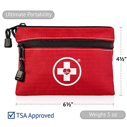 2-in-1 25 Pack Camping First Aid Kit for Travel & Car (25 Count)