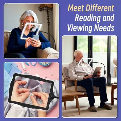 Large Floor Magnifying Glass with Light and Stand