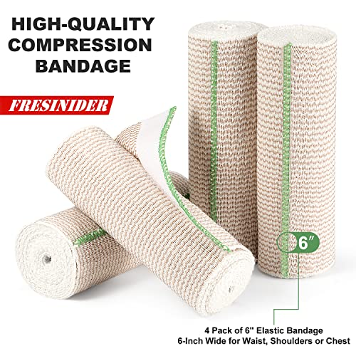 Premium Elastic Bandage Wrap 6 Inch (4 Count)