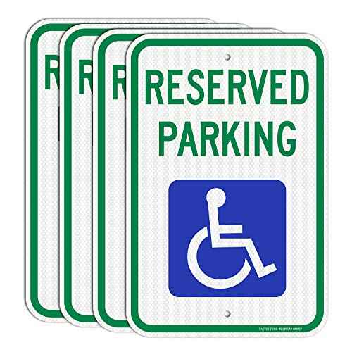 Reserved Parking Signs (4 Count)