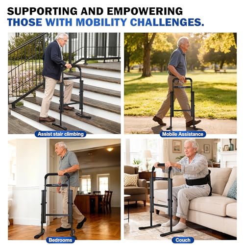 2-in-1 Stair Assist Cane & Standing Aid for Seniors