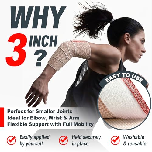 Premium Elastic Bandage Wrap 3 Inch (24 Count)