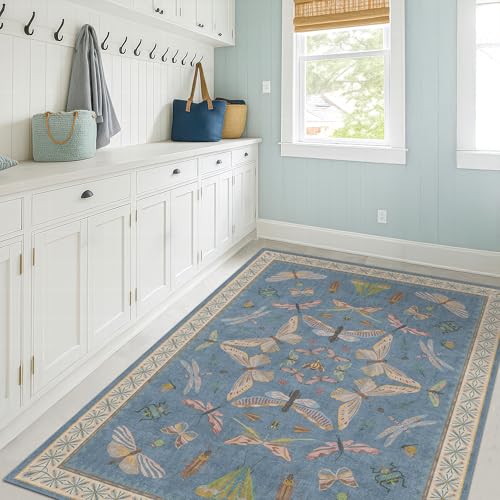 Washable 4x6 Small Rug for Living Room (24 Sq Ft)
