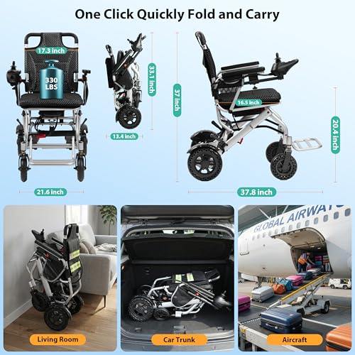33 Lbs Lightweight Electric Wheelchair