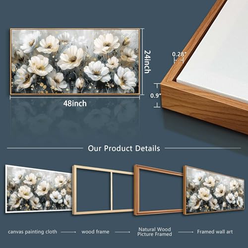 Large Canvas Wall Decor For Living Room Wall Art For Bedroom Office Wall Decorations Print White Ink