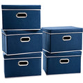 Foldable Storage Bin with Lid [5 (5 Count)