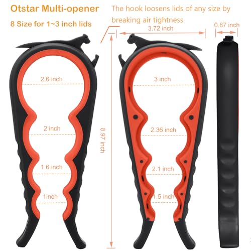 Jar Opener & Bottle Opener for Seniors with Arthritis (4 Count)