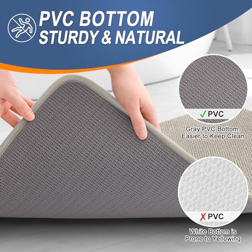 Memory Foam Bathroom Runner Rugs 47x17